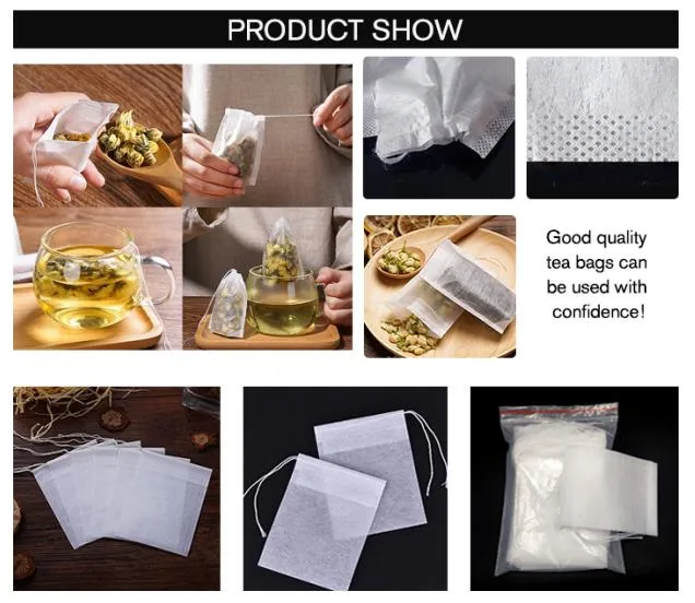 5 * 6cm Biodegradable Corn Fiber Non-Woven Tea Bags Empty with String