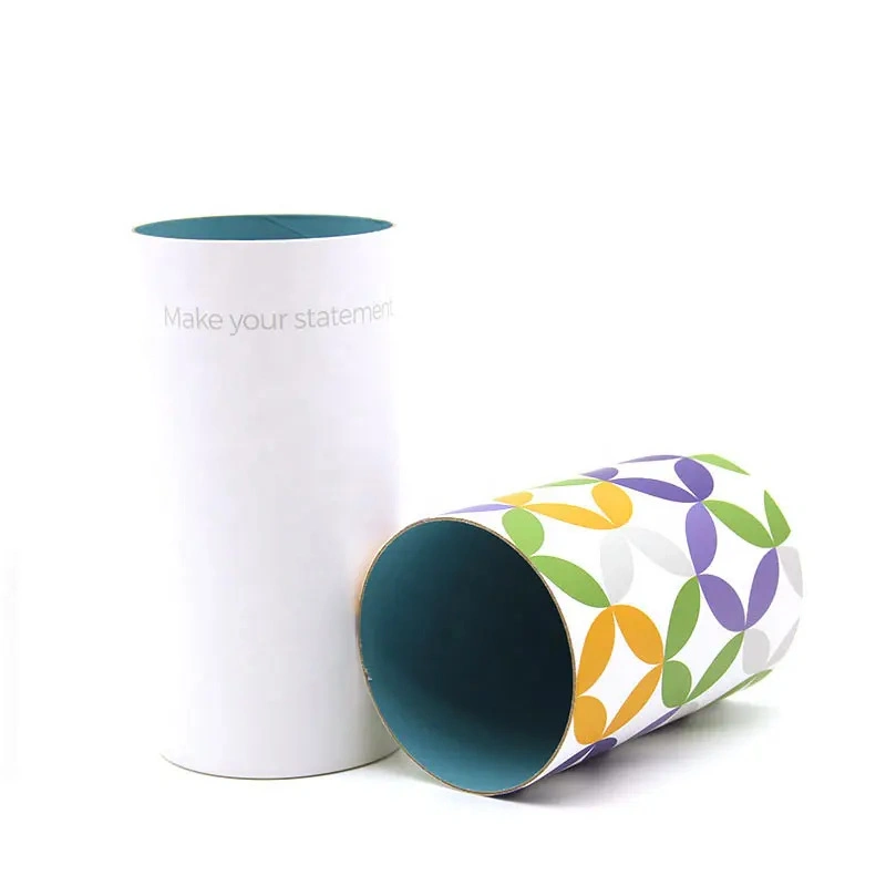 Cute Fancy Art Paper Round Tube Cylindrical Corrugated Paper Tea Coffee Paper Jar