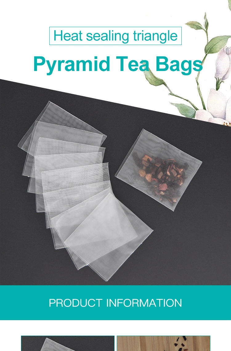 65X 80mm Transparent Nylon Tea Bags Disposable Filter with String