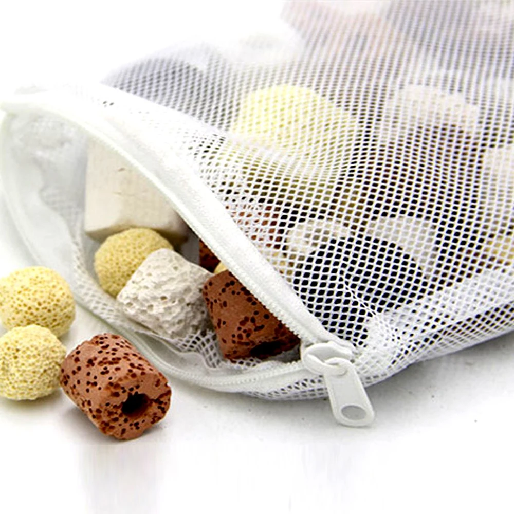 Black White Filter Net Bag Mesh Bag Aquarium Fish Tank Bag