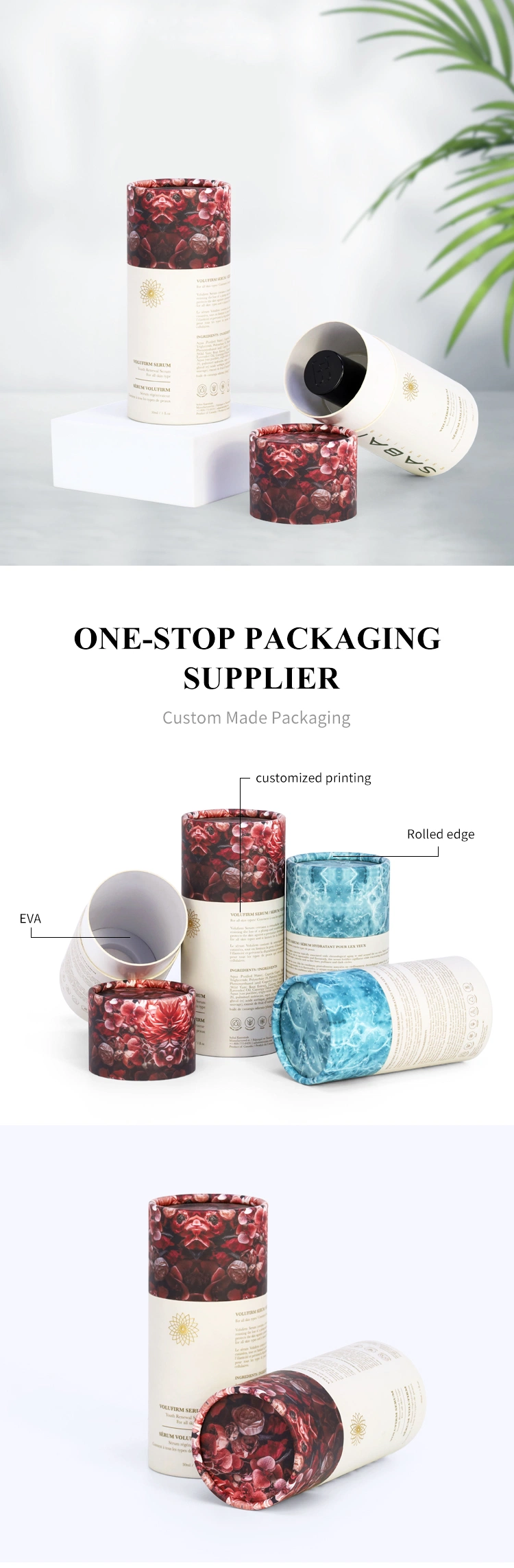 Wholesale Round Kraft Paper Tube Packaging for Coffee Tea Biodegradable Cardboard Paper Tube