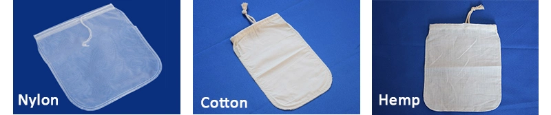 80 120 200 Micron Reusable Nylon Mesh Strainer Bag for Nut Milk