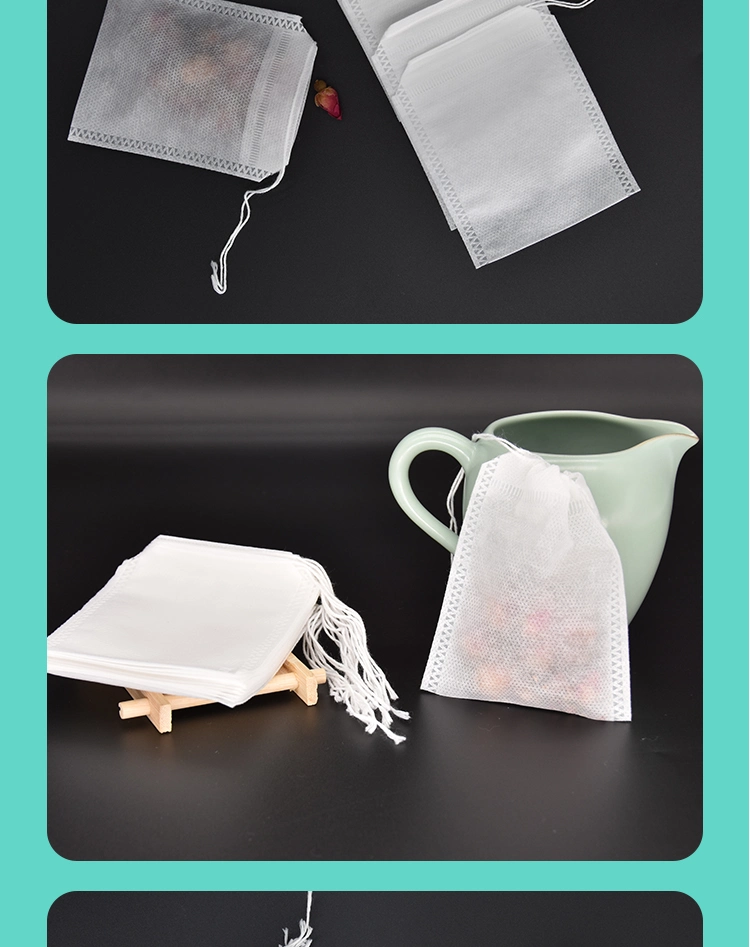 60 X 80mm Perfect Steeping Drawstrings Non-Woven Fabric Tea Bags