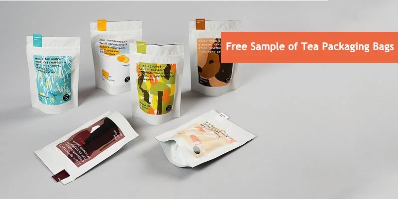 Eco Friendly Biodegradable Compostable Tea Pouch Packaging Bags with Window