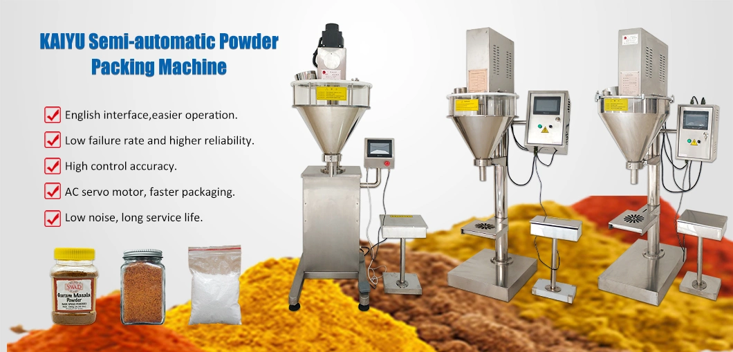 500g 1000g Auger Filler Cinnamon Ginger Powder Powder Filling Packing Machine