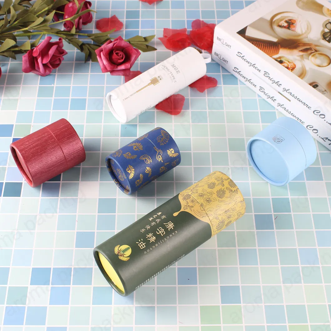 China Supplier Decorative Gift Cardboard Round Paper Box Tube Package for Food Tea Chocolate