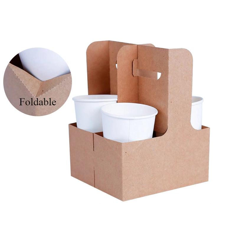 Kraft Paper Milk Tea Packaging Coaster Set, Packaging, Heat Insulation