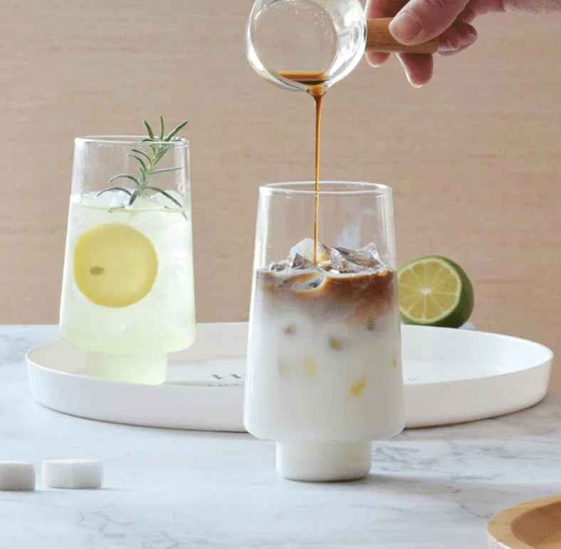 Recycled Drinking Glass Tea Cups Coffee Afternoon Tea Simple Design Glass Mug