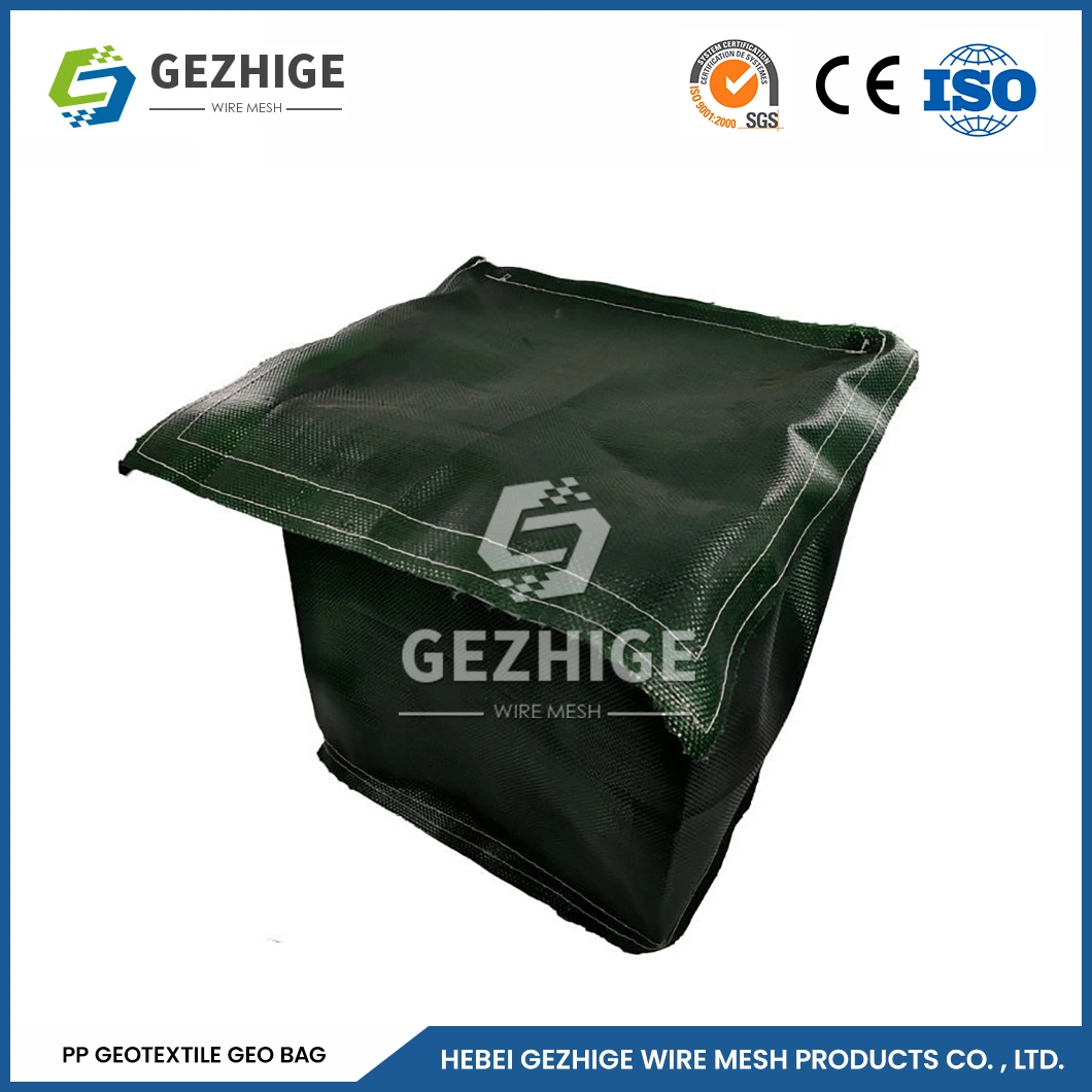 Gezhige PVC Coated Gabion Wire Mesh Netting Factory 2.0*1.0*1.0 M Galvanized Gabion Wire Net China UV Resistance PP Polypropylene Riprap Net Bag