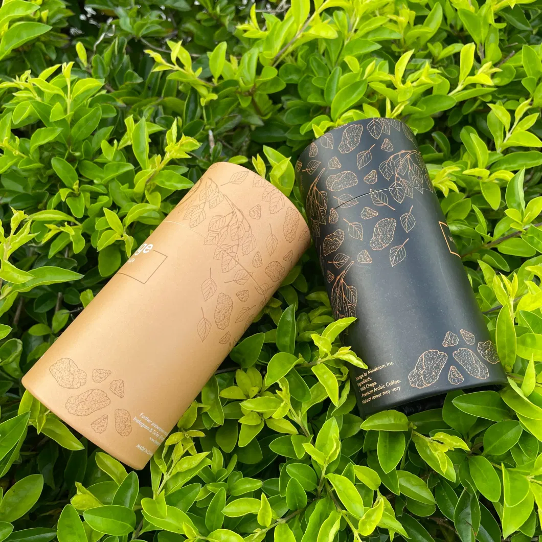 Firstsail Factory Customized Compostable Canned Coffee Bean Powder Tea Packaging Christmas Box Food Grade Cylinder Paper Tube for Chocolate