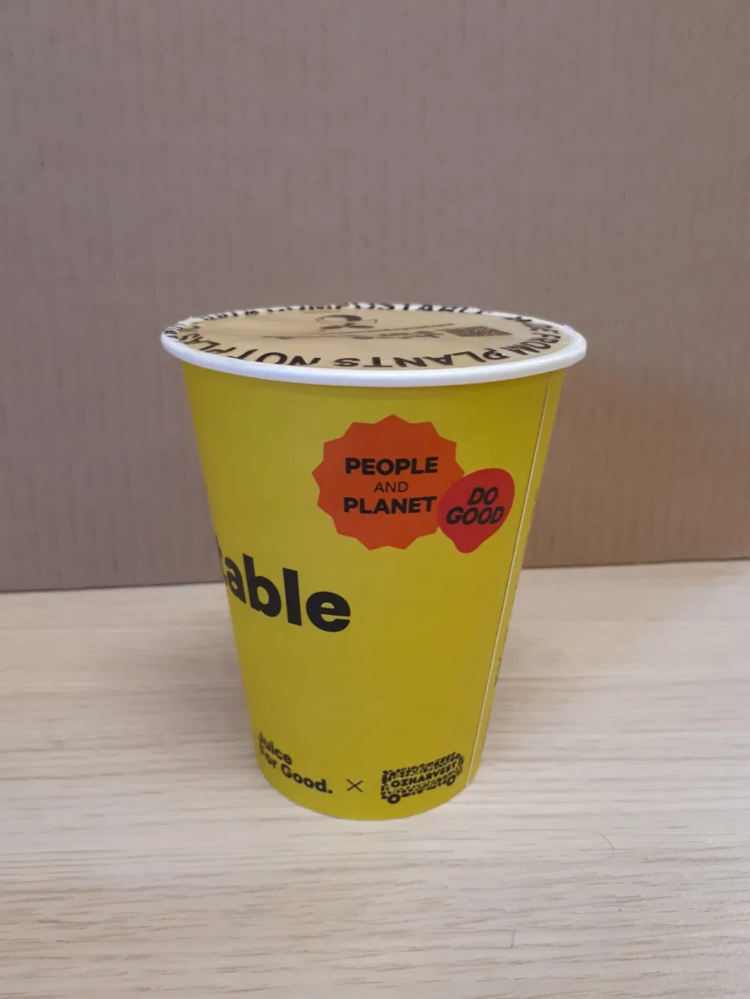 Biodegradable Compostable PLA Sealing Film Customized Bubble Tea Lidding Film