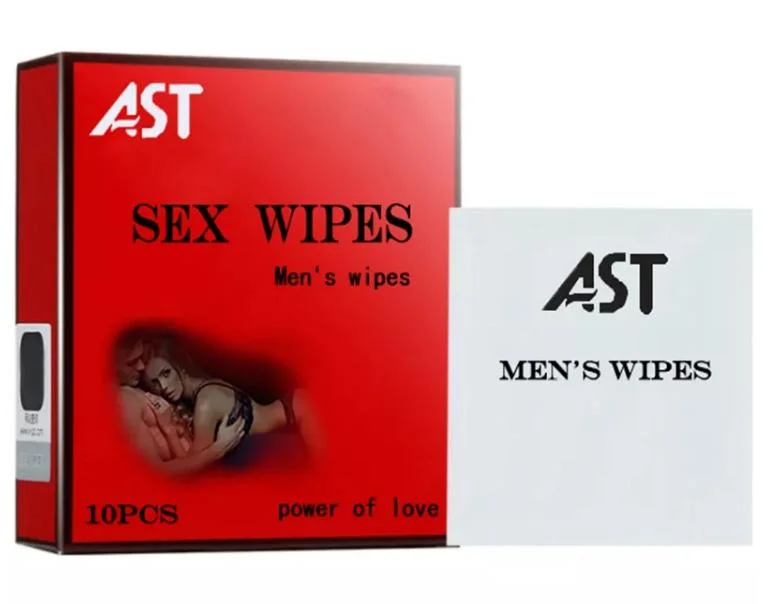 External Use Men&prime;s Delay Wet Wipes Individually Packaged Time Delay Tissue Prolong Sex Time Enhancer Pleasures Lasting Wet Tissue