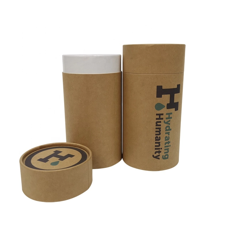 Eco Friendly Custom Food Kraft Matte Tea Box Cylinder Paper Tube Packaging