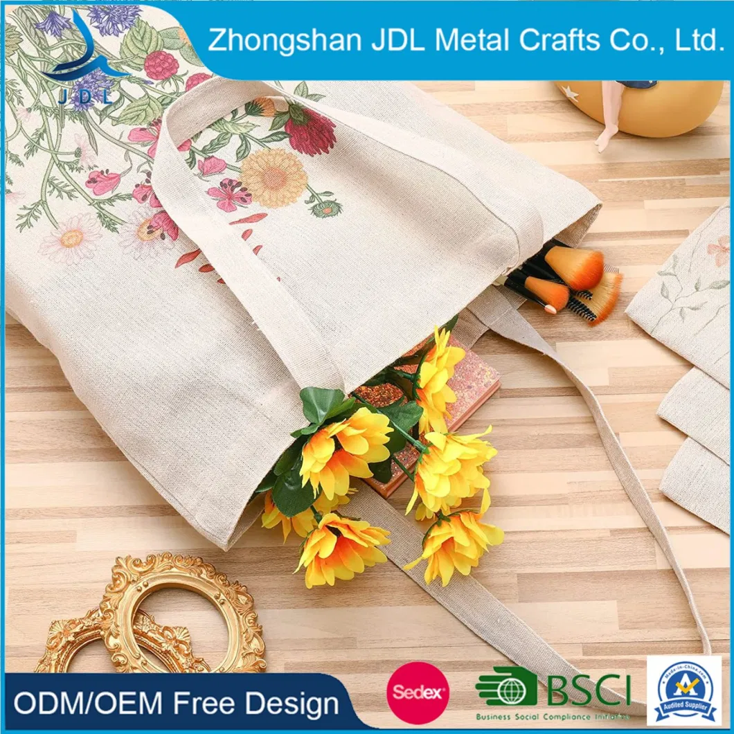 Printed Fabric 100% Cotton Tote Large Capacity Shopping Degradable Non-Woven Plant Nursery Bags Plant Seeding Bags