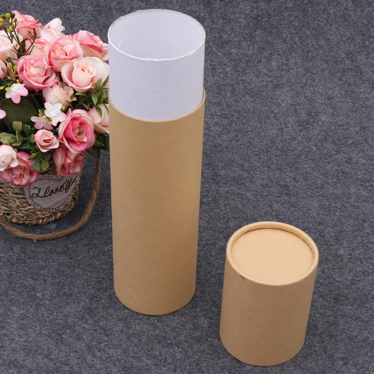 Cute Fancy Art Paper Round Tube Cylindrical Corrugated Paper Tea Coffee Paper Jar