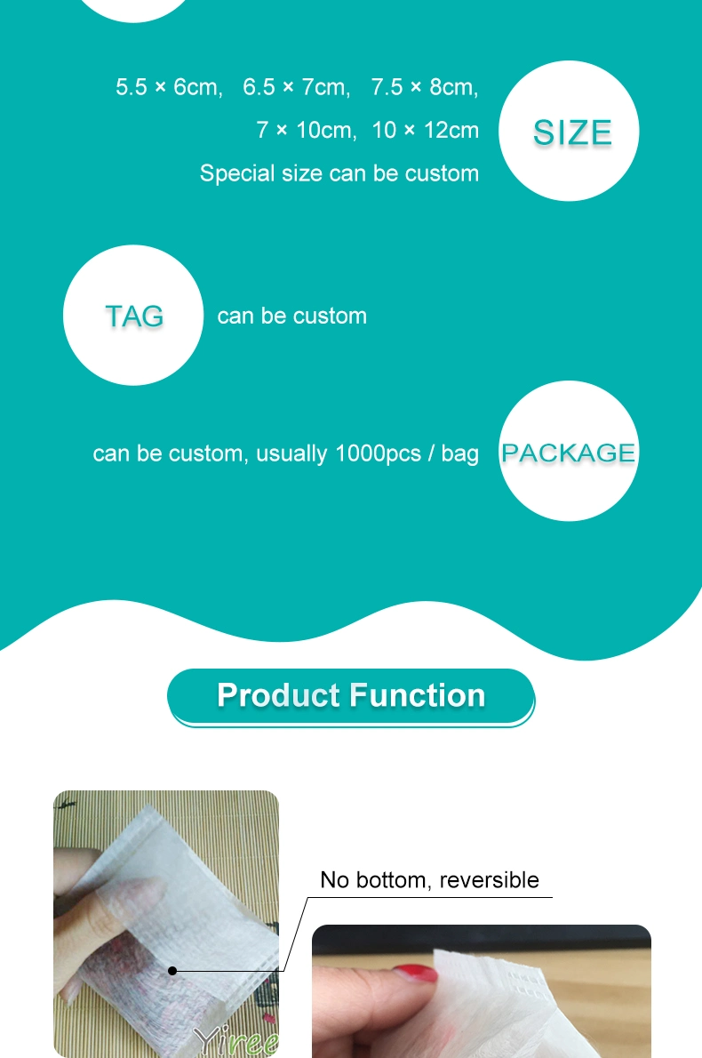 55 X 60mm Opposite Fold Close Non-Woven Fabric Filter Bag