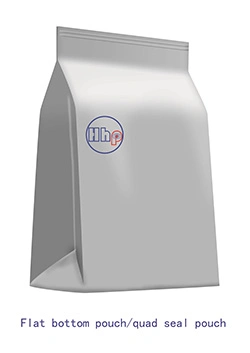 Custom Kraft Paper Compostable Flat Bottom Tea Coffee Packaging Bags with Zipper