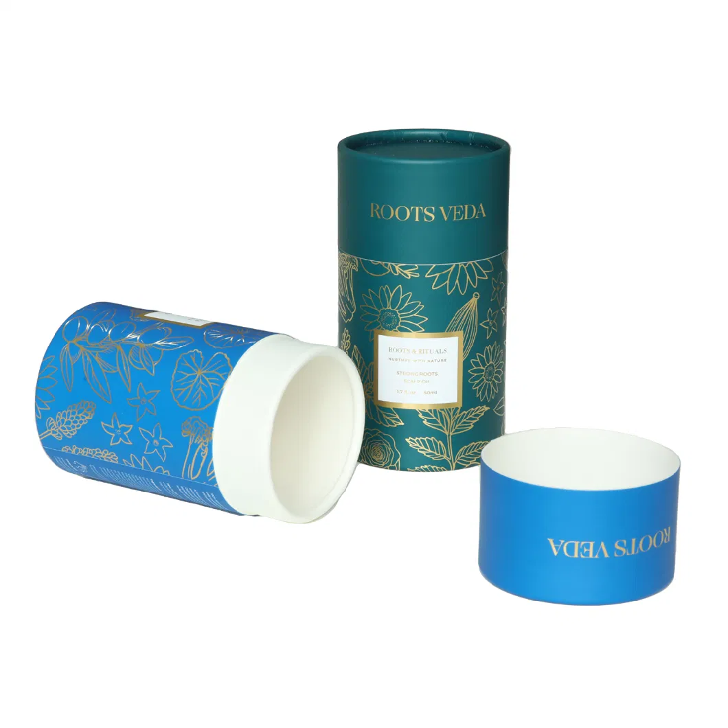 Hot Sale Recycled Custom Round Cylinder Box Paper Tube Packaging for Tea