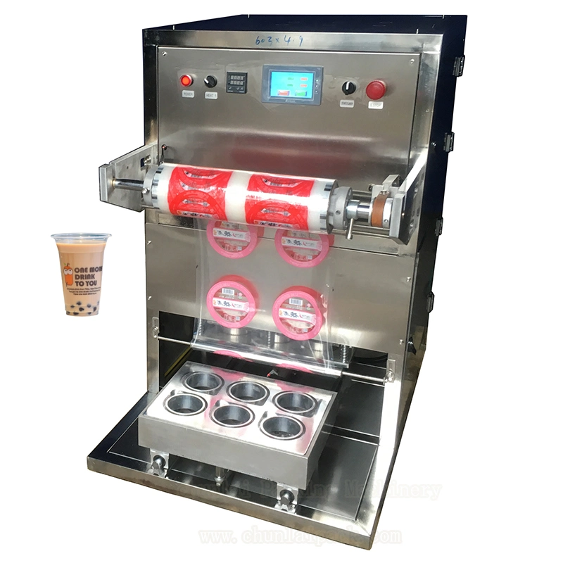 China Automatic Boba Tea Cup Sealing Machine/Jelly Milk Cup Tray Sealer