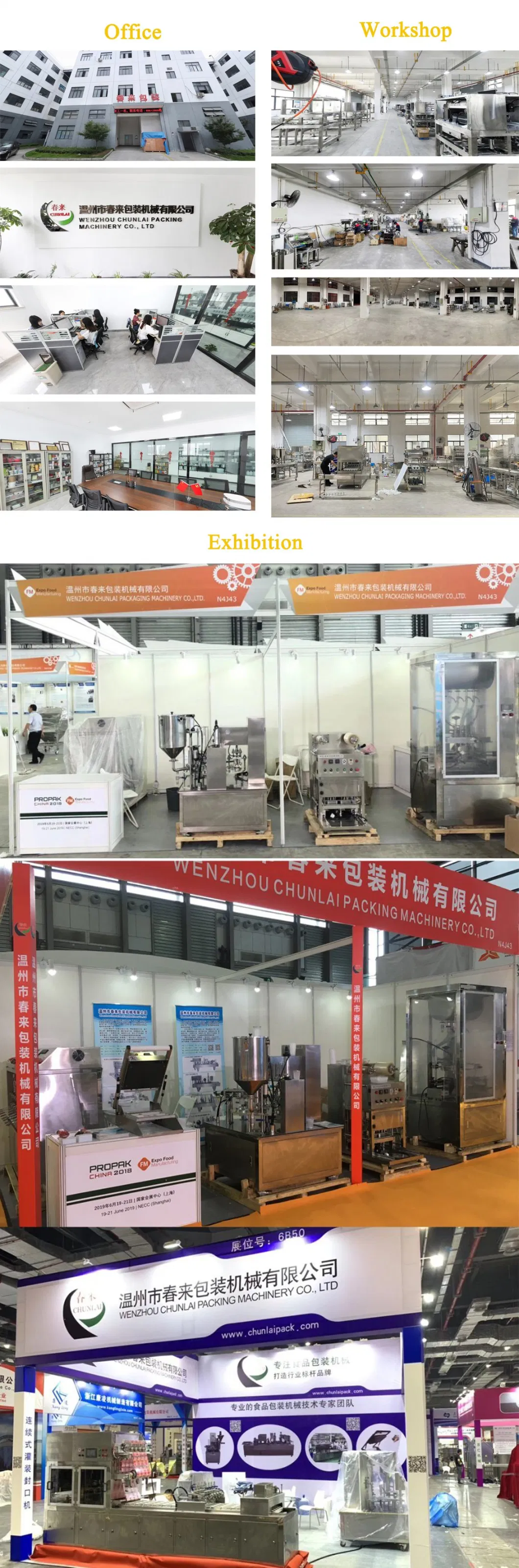 Piston Automatic Chunlai Edible Fruit Cup Filling Machine Bg60A-6c