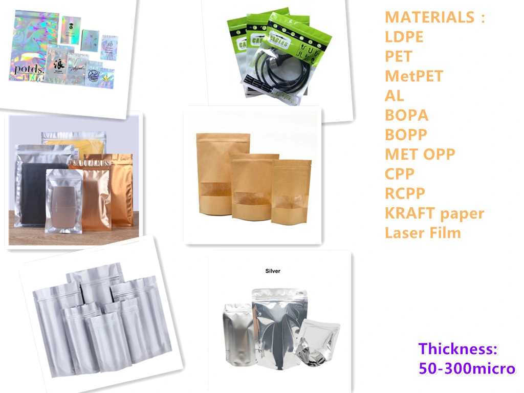 Tea Packaging Bags Zipper Heat Seal Plastic Food Packaging Mylar Custom Aluminum Foil Empty Coffee Bags