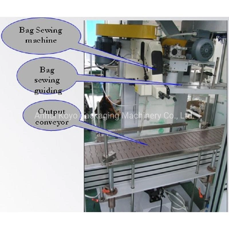 Kysp Automatic 0.5-1kg Salt Bags-in-Woven Bag Baler Filling Sealing Sewing Packing Machine Line, Fill Salt Plastic Bag in PP Woven Bag in Order