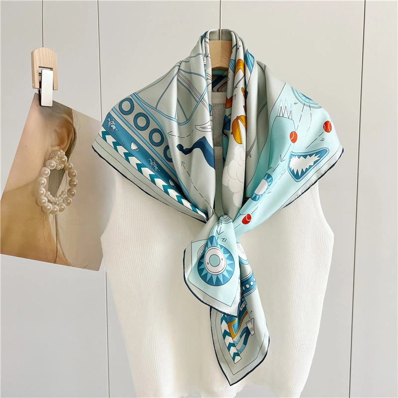 Afternoon Tea for Two Double-Sided Printed Silk Twill Scarf