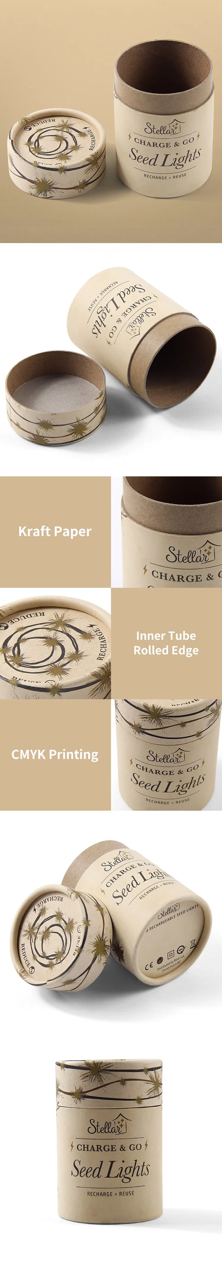 Wholesale Low Price Tea Box Kraft Paper Tube Packaging