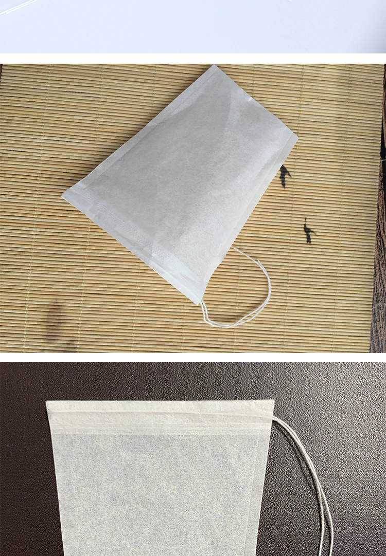 Eco Friendly Biodegradable Trapezoid Shape Filter Paper Tea Bag, Made of Manila Hemp Paper, with Customized Tags, White Color