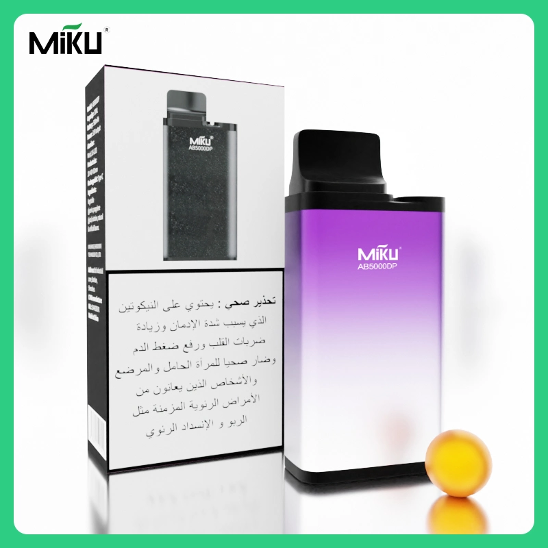 Wholesale Miku Puff Bar 5000puffs Ecig 10 Ml Liquid Capacity 500mAh Battery Rechargeable Type-C