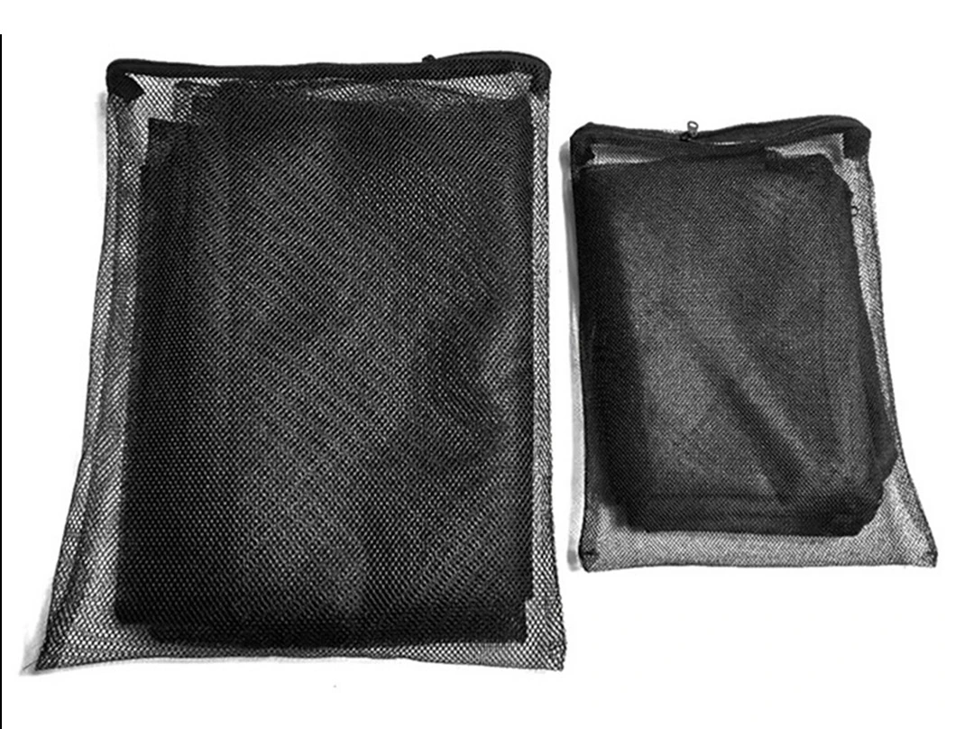 100 Micron Aquarium Nylon Mesh Bags with Plastic Zipper Fish Tank White/Black Net Filter Media Bags