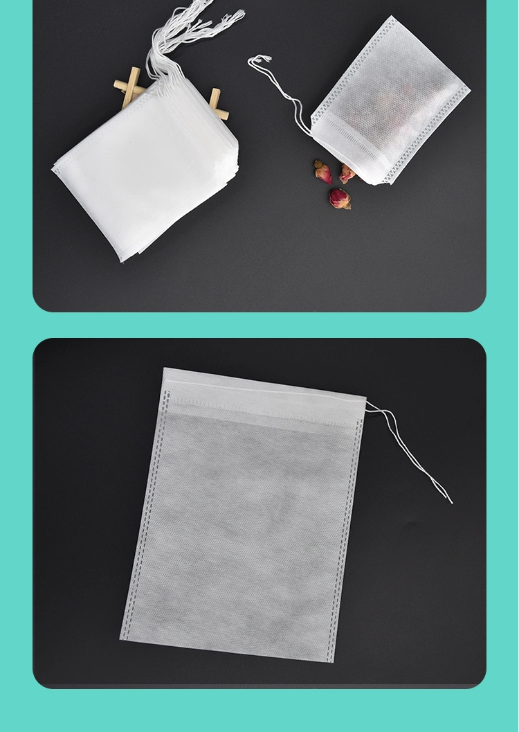 60 X 80mm Perfect Steeping Drawstrings Non-Woven Fabric Tea Bags