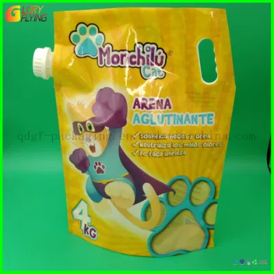 Fabricante de bolsas de boquilla biodegradables/mascotas Embalaje de alimentos basura de gato Embalaje de café té Candy Alimentos congelados Bolsas de plástico.