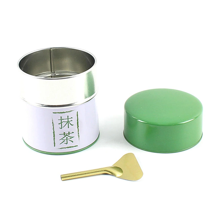 Hot Sale Metal Packaging Container Food Grade Beautiful Small Eco Friendly Airtight Empty Matcha Can Boxes