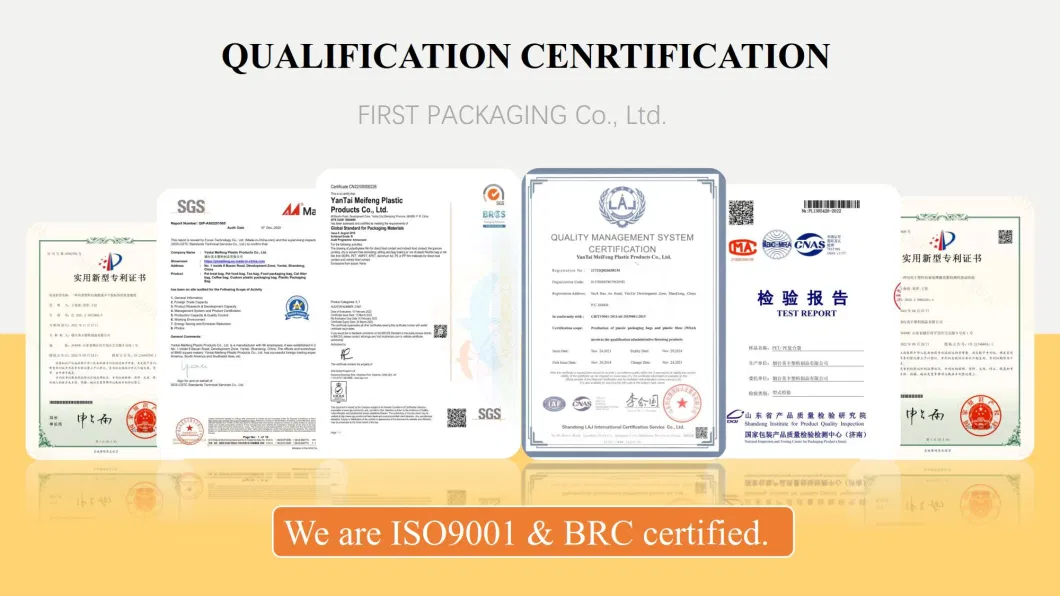 Brc Certificate Top Quality Custom Printing Biodegradable Recycable Liquid Beverage Spout Pouch Fruit Juice Pet Snacks Tea Coffee Cookies Packet