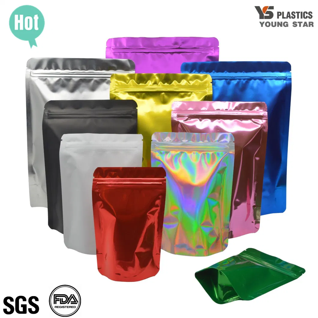 Degradable Brown Kraft Paper Standing Custom Artwork Print Reusable Ziplock Smell Proof Pouch Food Packaging Snack Tea Bag