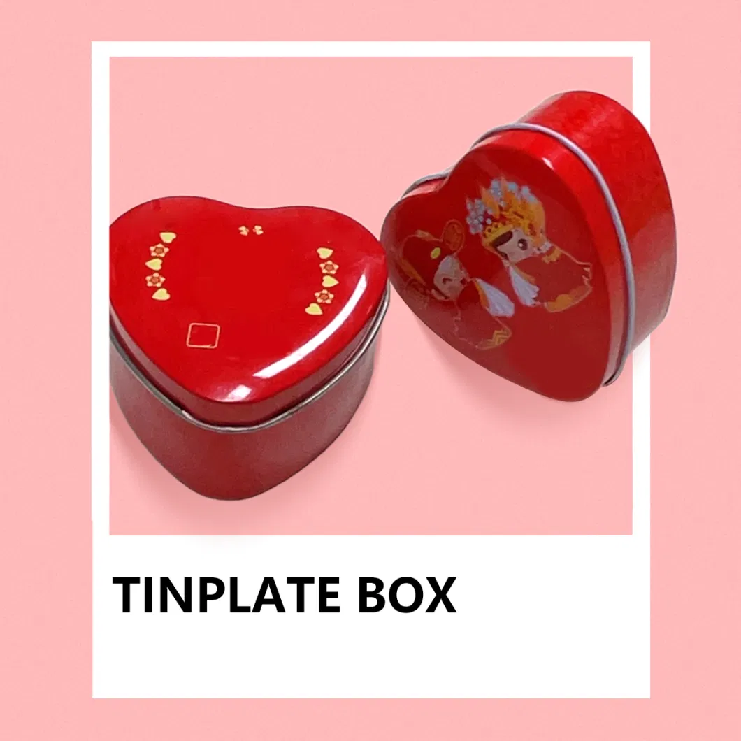 Wholesale Tinplate Heart Candy Box Wedding Candy Empty Box