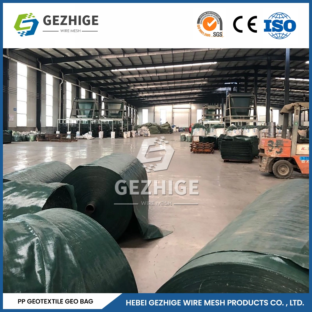 Gezhige 3.0-4.0mm Selvedge Wire Thickness DIP Gabion Net Manufacturers 2.0*0.5*0.5 M Galvanized Gabion Bask China Green Slope Stabilization PP Gabion Bag