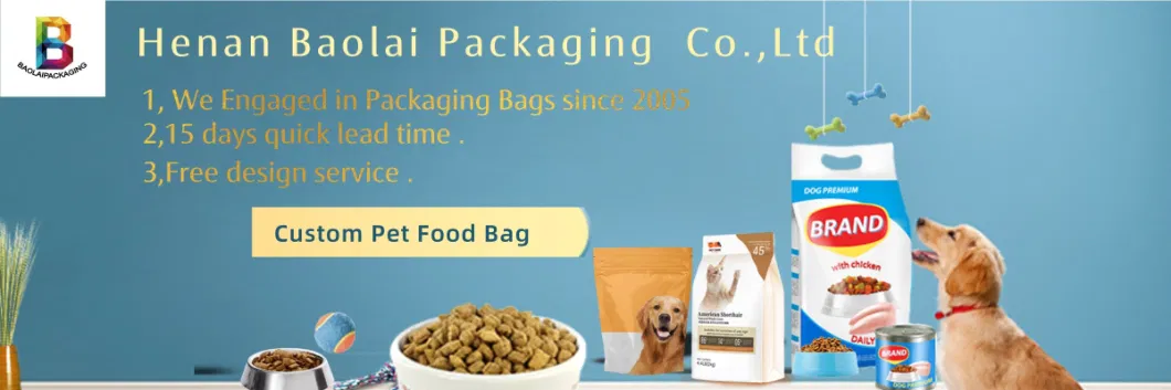 Eight Side Seal Flat Bottom Dog Pet Food Packaging Bag with Zipper