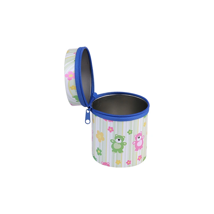 Metal Packaging Source Factory Wholesale Custom Round Flower Tea Coffee Tin Box Packaging