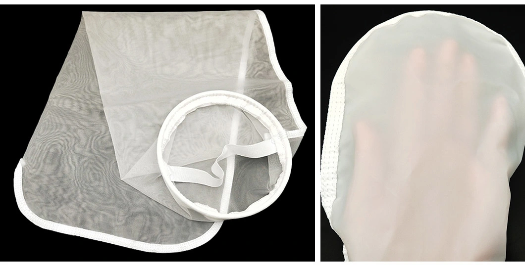 180mm*410mm Nmo/Nylon Liquid Filter Bag with Drawstring