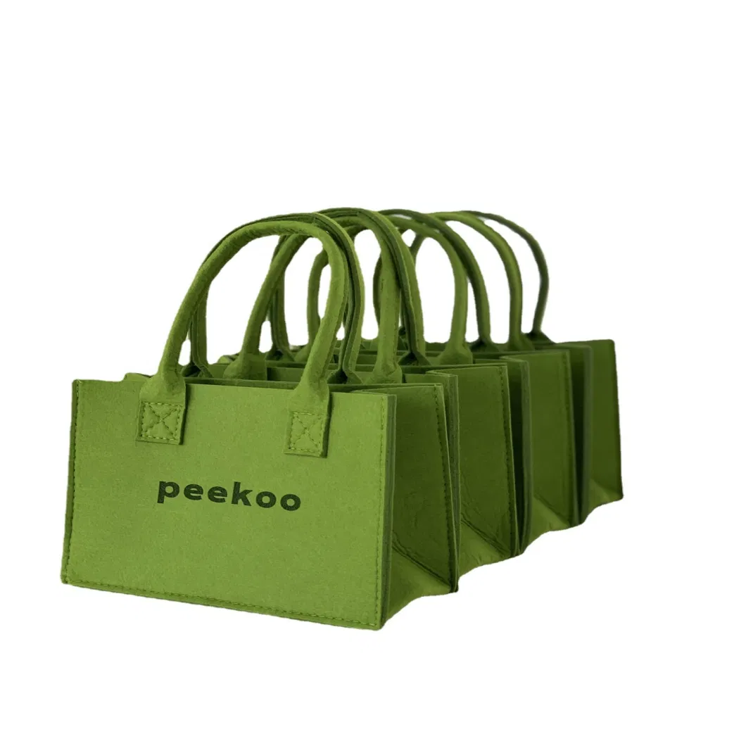 Hot Selling Green Tea Shop Felt Bag Versatile Tote Bag Gift Pack