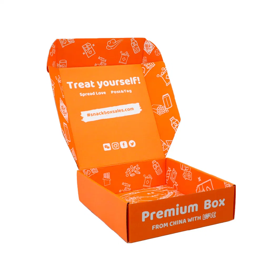 Portable Modern Custom Logo Printed Cardboard Corrugated E-Commerce Business Packaging Mailing Boxes