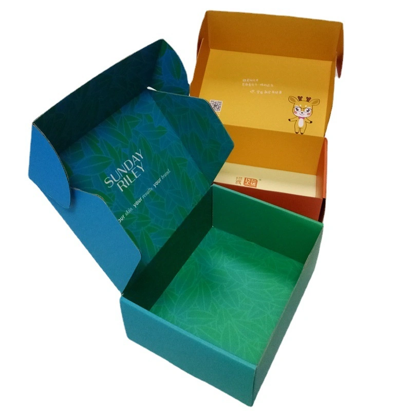 Elegant Patterns Recyclable Custom Logo Printed Cardboard Corrugated E-Commerce Business Packaging Mailing Boxes