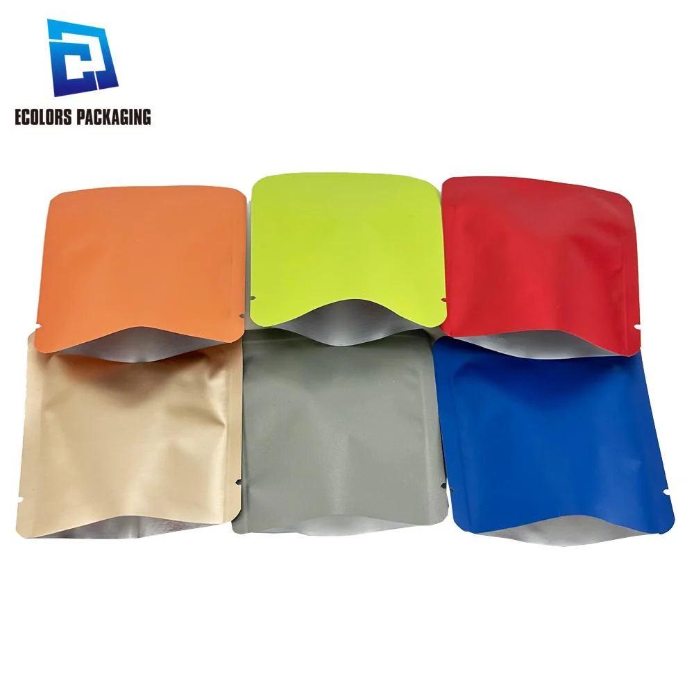 Colorful Printing Heat Sealing Aluminum Foil 3 Side Seal Empty Tea Bag