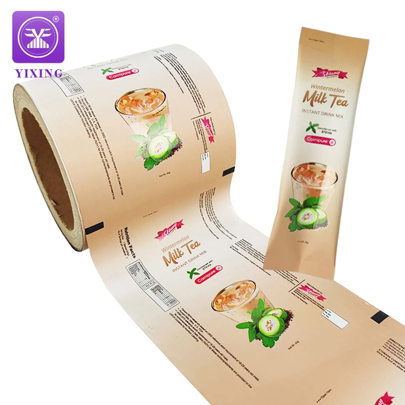 Recycled HDPE Candy Chocolate Potato Chips Coffee Milk Tea Powder Packaging Bag Food Packaging Plastic Roll Film