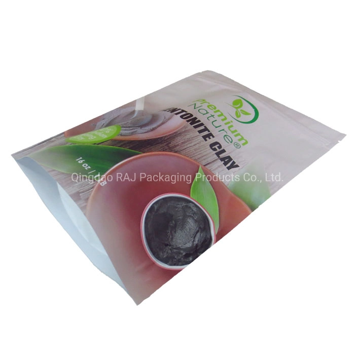Matte White Resealable Aluminum Foil Zipper Empty Green Tea Packaging Bags