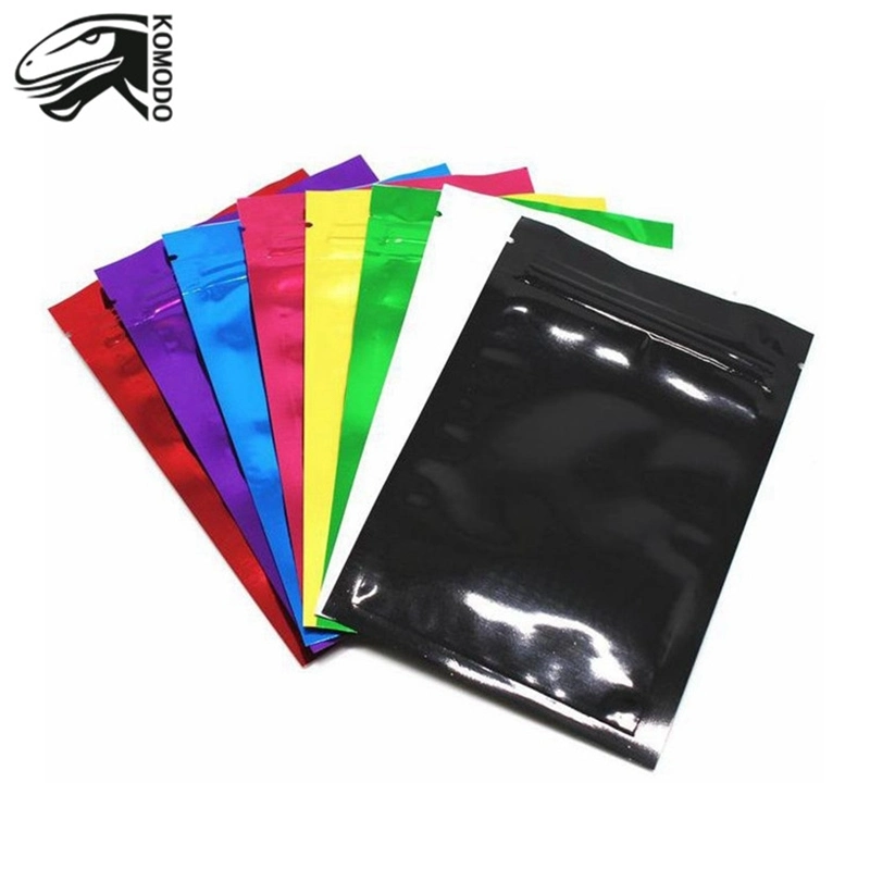 Mylar Bags Custom Logo Printing Design Colored Recloseable Wholesale Aluminum Foil Heat Seal Mylar Packaging for Food