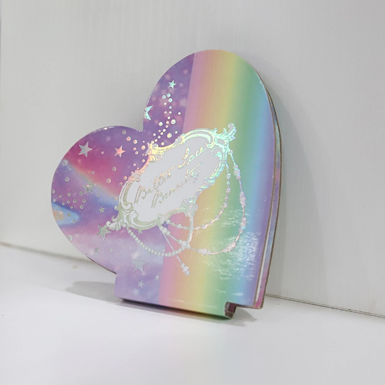 Firstsail Eco Friendly Paperboard Laser Printing Heart Shaped Private Label Empty Eye Shadow Magnetic Palette