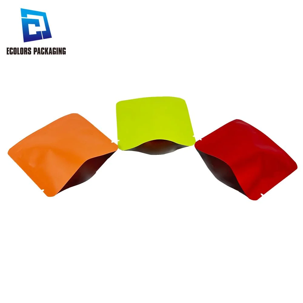 Colorful Printing Heat Sealing Aluminum Foil 3 Side Seal Empty Tea Bag